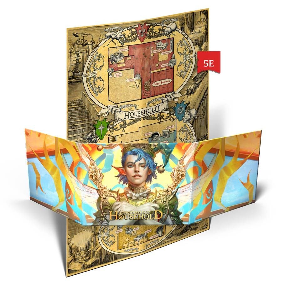 D&D 5E: Household: Narrator Screen & Map box art