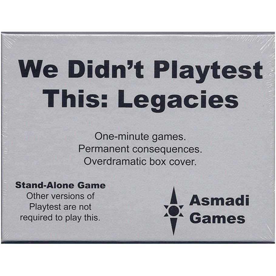 We Didnt Playtest This: Legacies box art