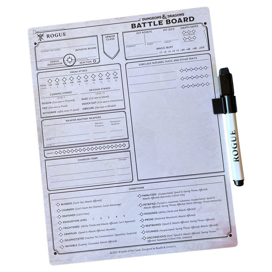 D&D 5E: Battle Board: Rogue box art