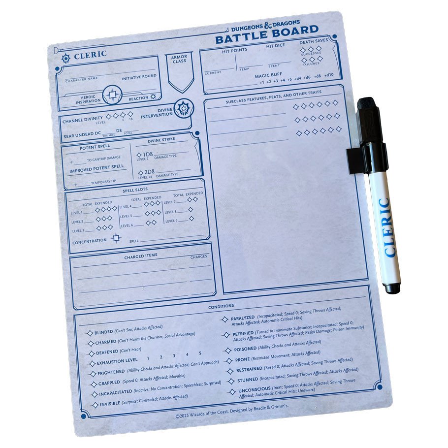 D&D 5E: Battle Board: Cleric box art