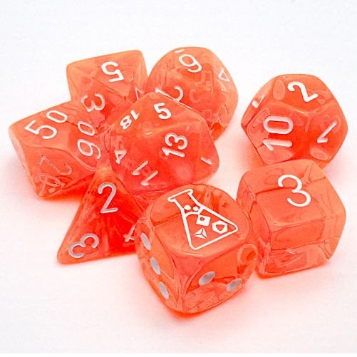 7-set Translucent Neon Orange with White box art
