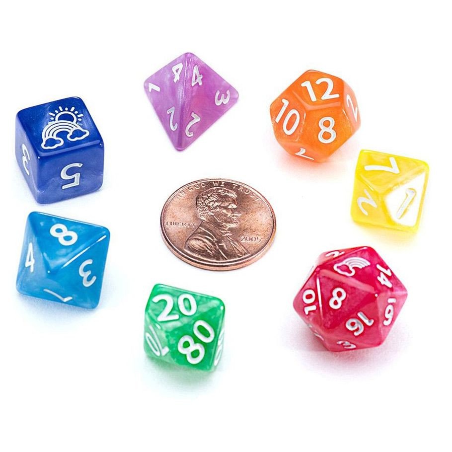7-Set Mighty Tiny Dice: Rainbow Bits box art