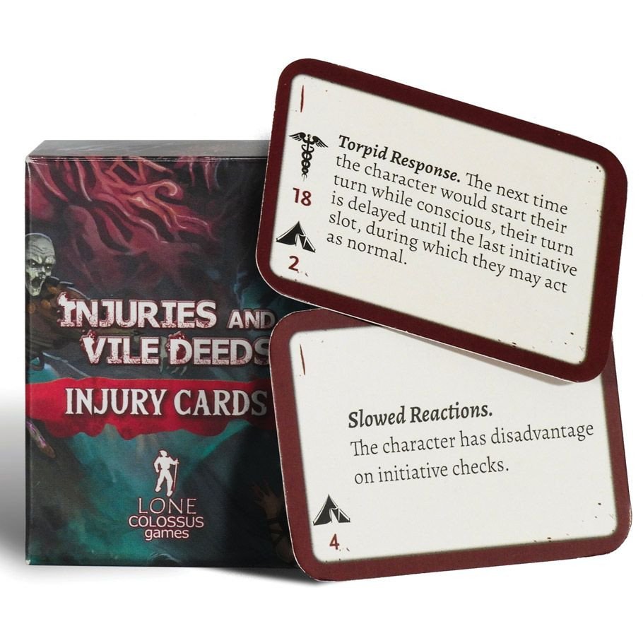 D&D 5E: I&VD: PC Injury Reference Cards box art