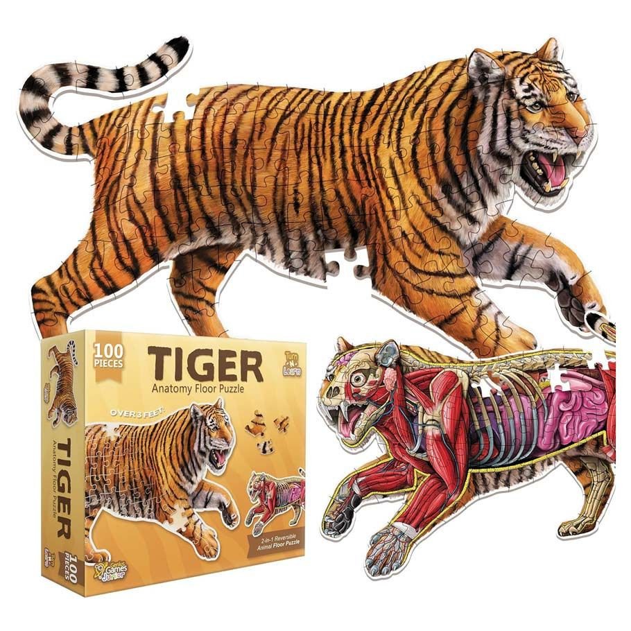 Puzzle: AA: Floor Puzzle: Tiger 100pc box art