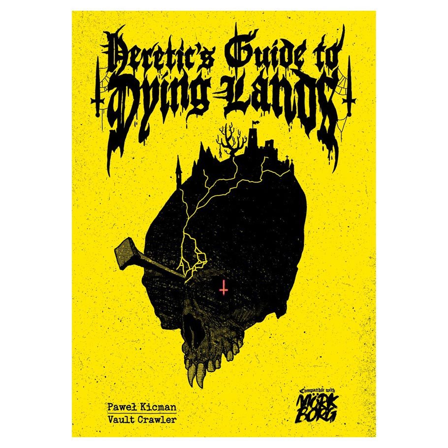 Mork Borg:Heretic's Guide to Dying Lands box art