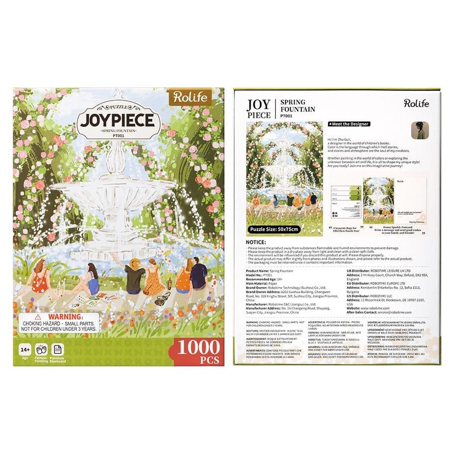 Puzzle: Afternoon Fountain 1000 pcs box art