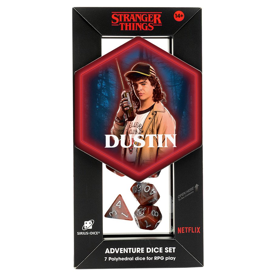 7-Set Stranger Things Adv Dice: Dustin box art