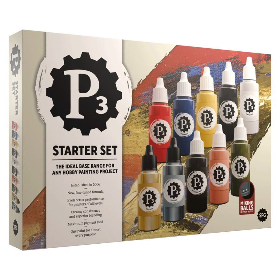 P3: Starter Box of 10 Paints (18ml) box art