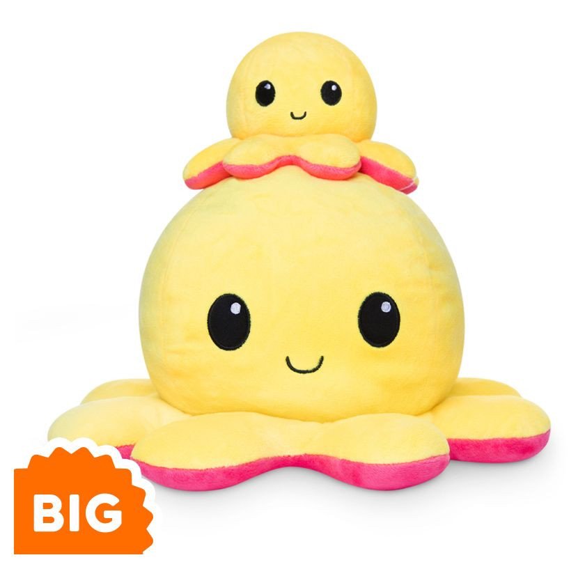 BIG Reversible Octopus Plush: YE & RD box art