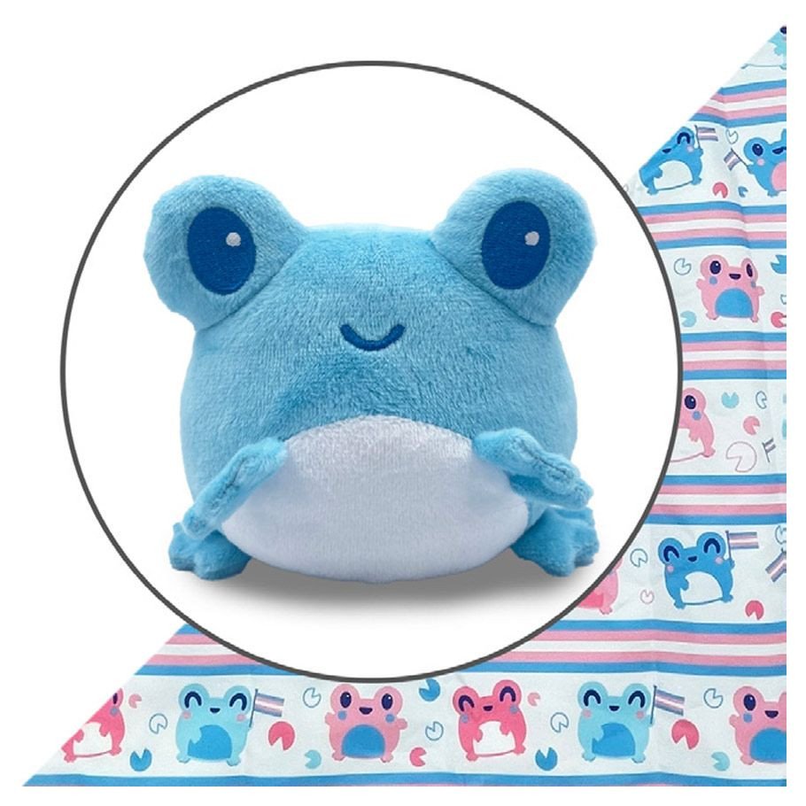 Plushie Tote: BU Frog/Transgender Pride box art