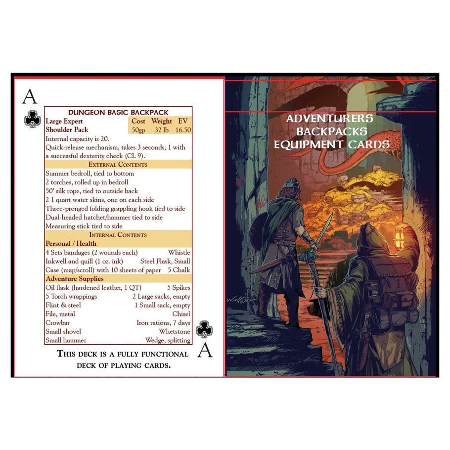 Adventurers Backpack Card Deck box art