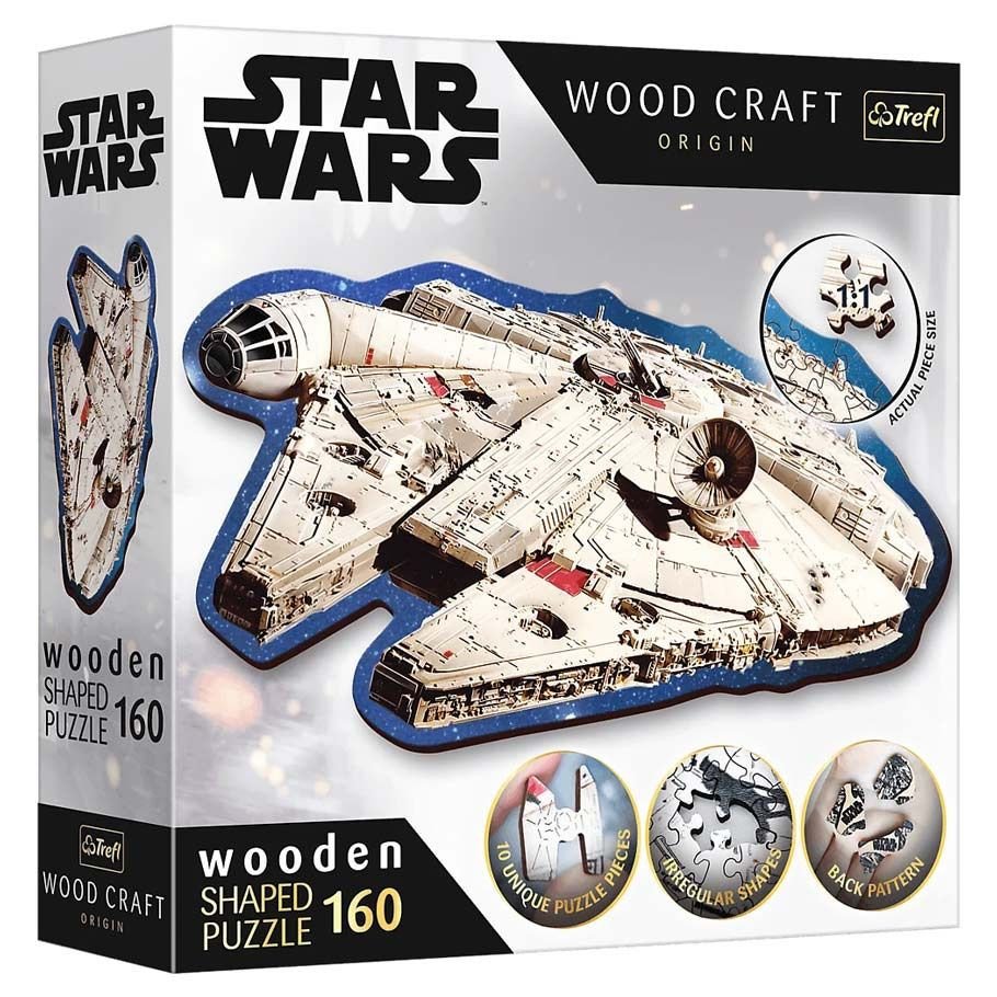 Puzzle: SW: Wood Millenium Falcon 160pc box art