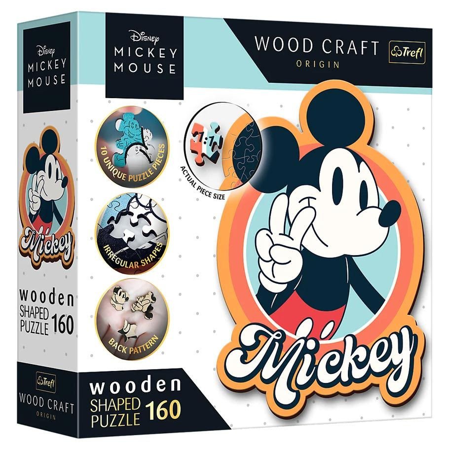 Puzzle: Disney Mickey Wooden Shape 160pc box art
