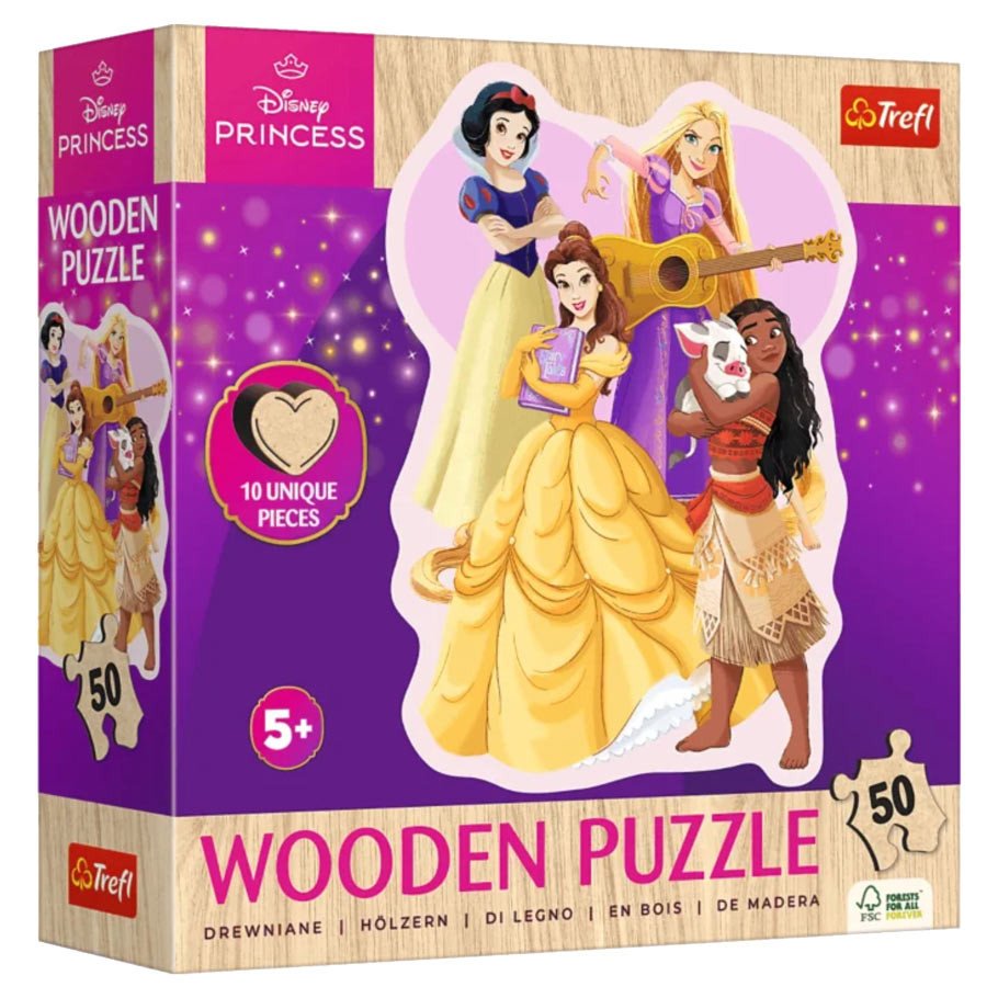 Puzzle: Wood: Disney Princesses 50pc box art