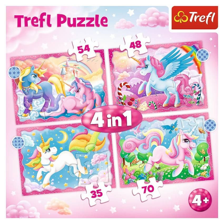 Puzzle: Unicorns and Magic 4in1 box art