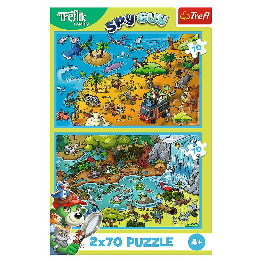 Puzzle: Trefliks in Animal Land 2X70pc box art