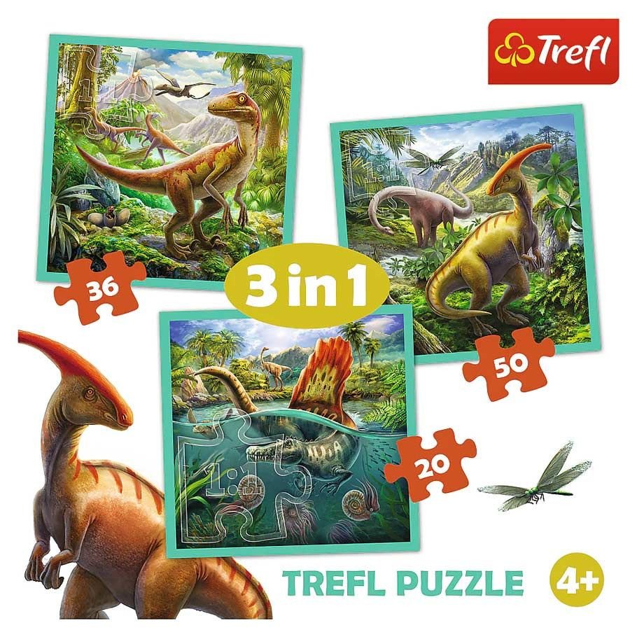 Puzzle: Extra World of Dinosaurs 3in1 box art