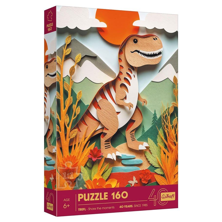 Puzzle: 40A: Dinosaur Paper Art 160pc box art