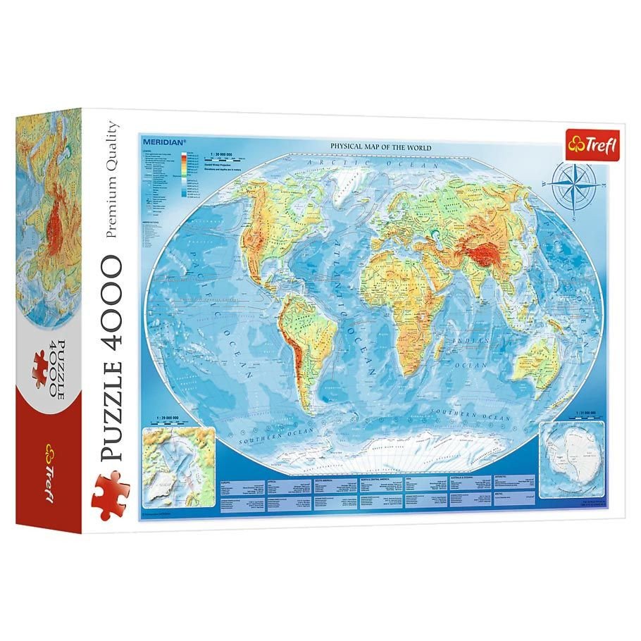 Puzzle: Large Map of the World 4000pc box art